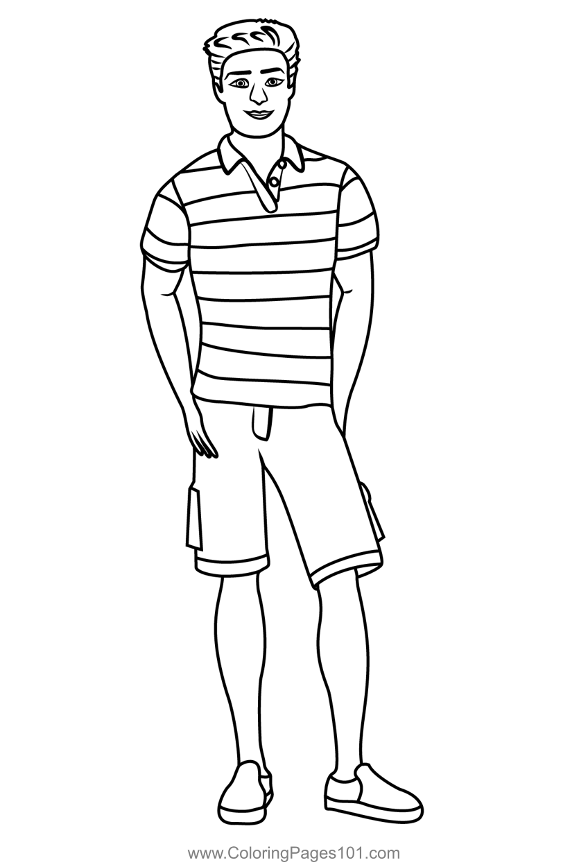 Ken From Barbie Life In The Dreamhouse Coloring Page Barbie Coloring 