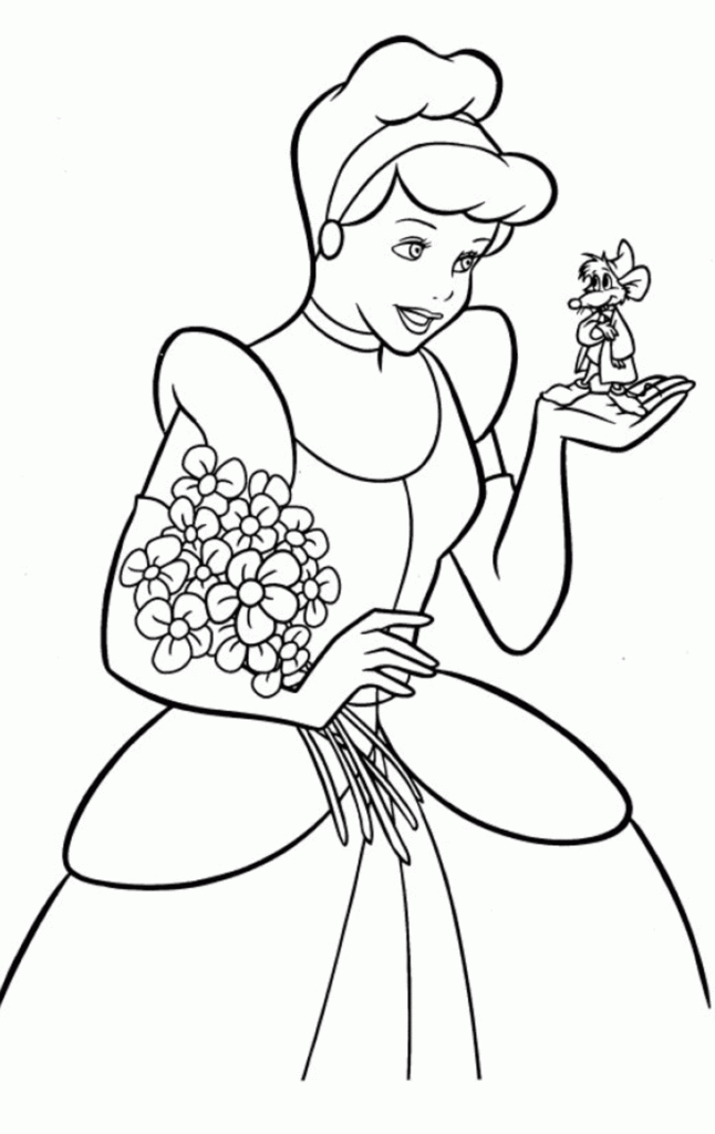 Kids Coloring Pages Cinderella Coloring Home