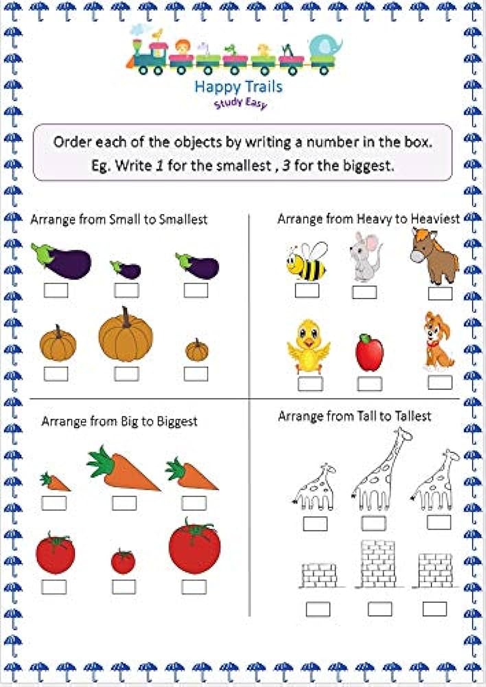 pre kg maths worksheets