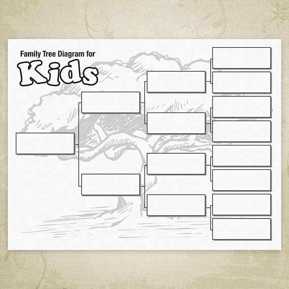 Kids Family Tree Diagram Printable PDF Family Tree Chart For Family