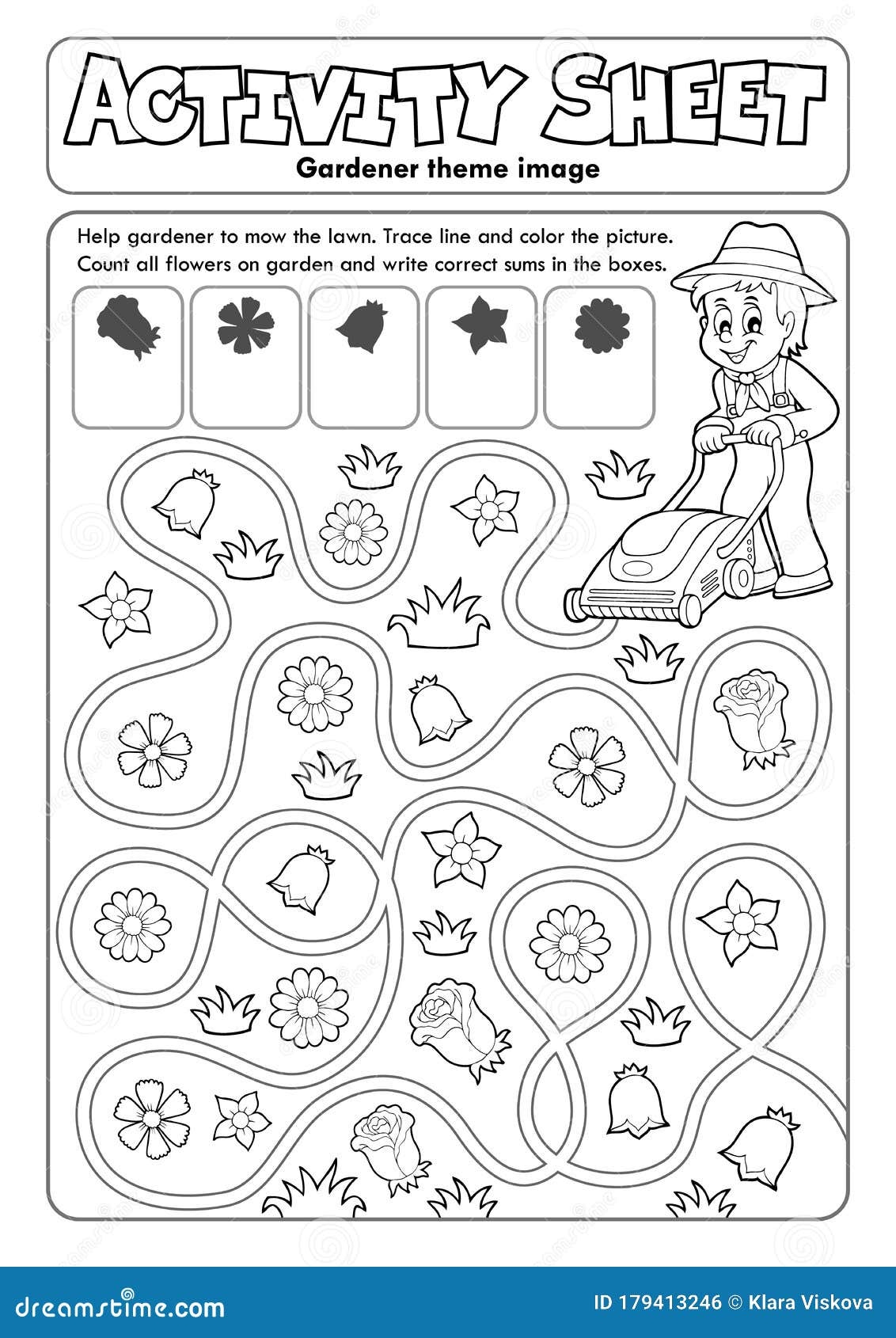 Kids Gardening Tools Matching Activity Sheet Vrogue co