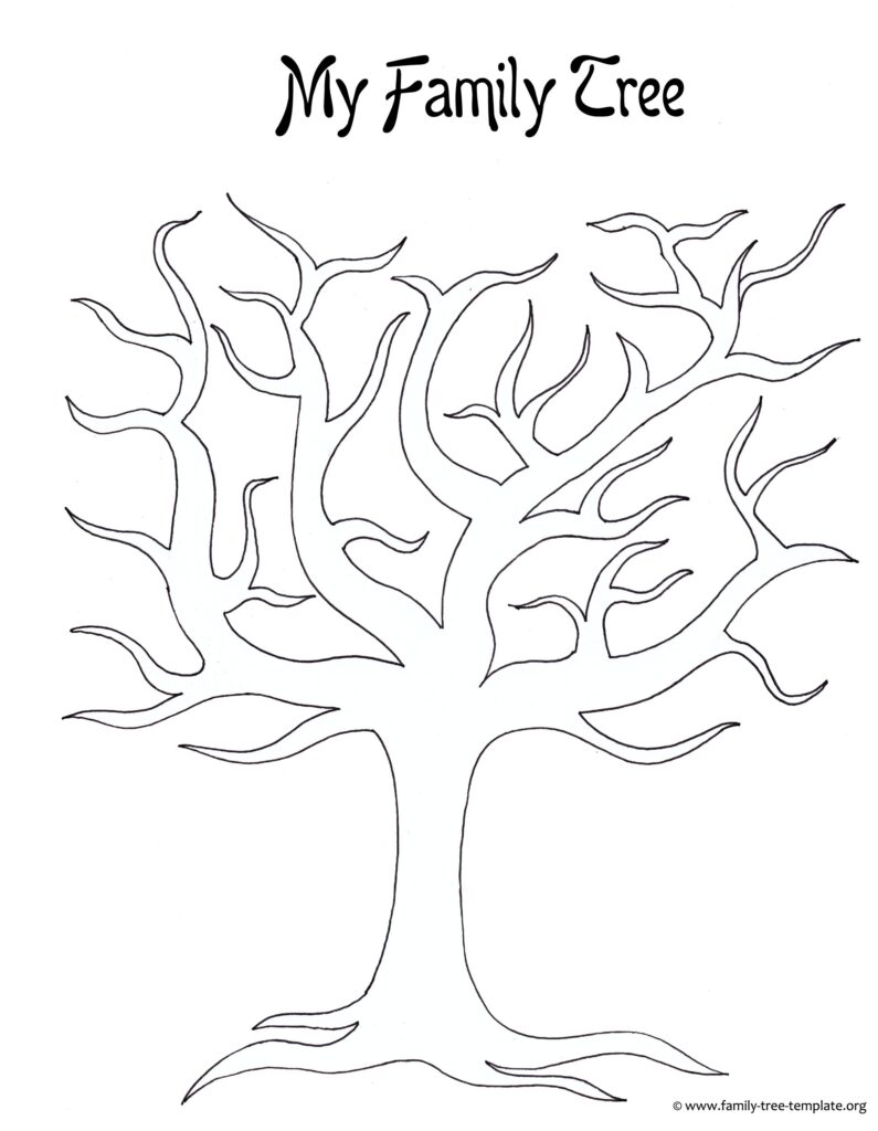 Kids Printable Family Tree Coloring Home