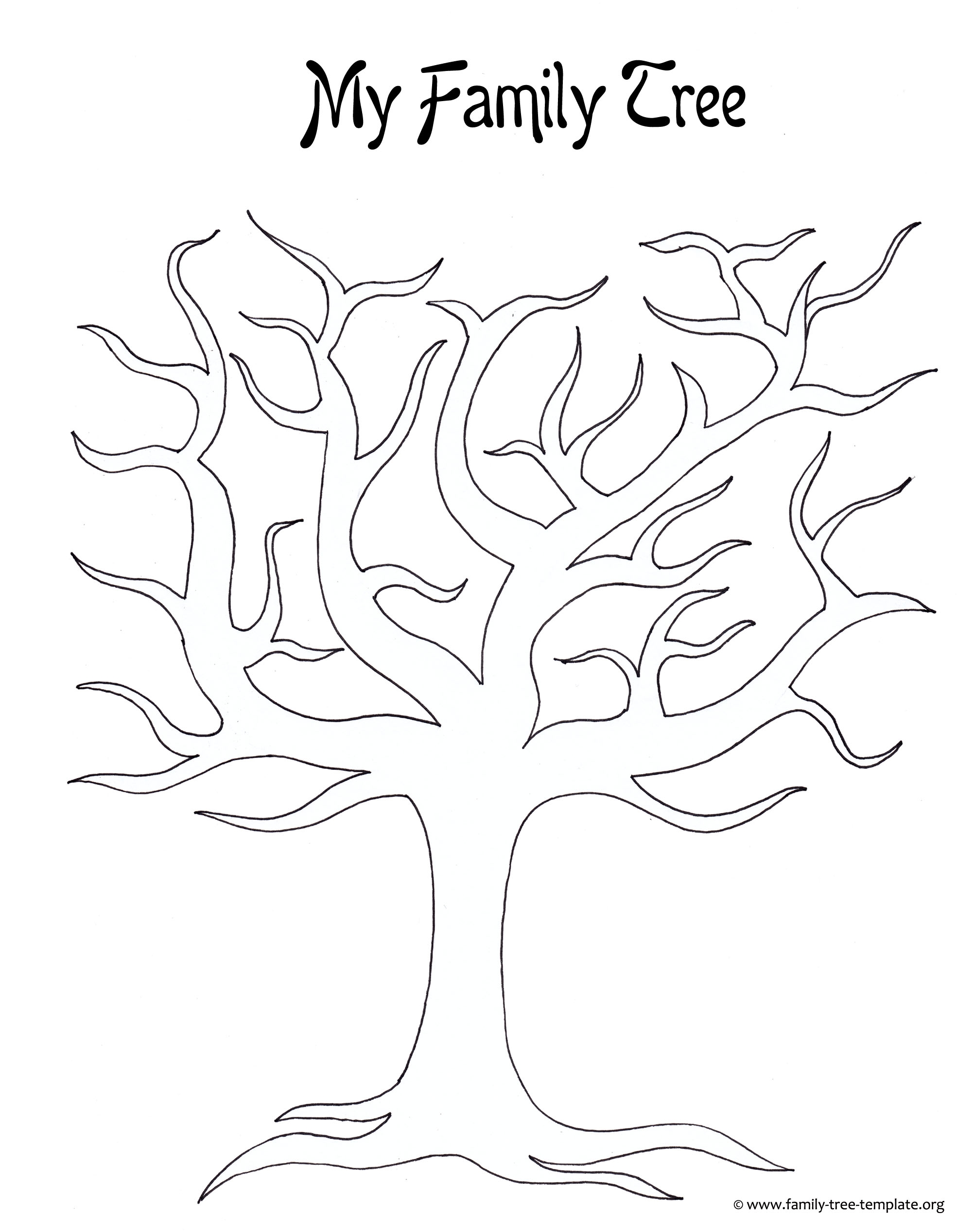 Kids Printable Family Tree Coloring Home