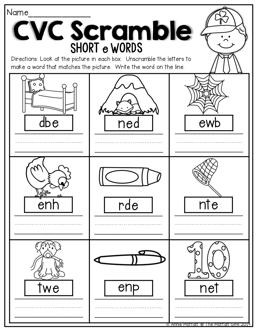 Kindergarten Cvc Words Kindergarten