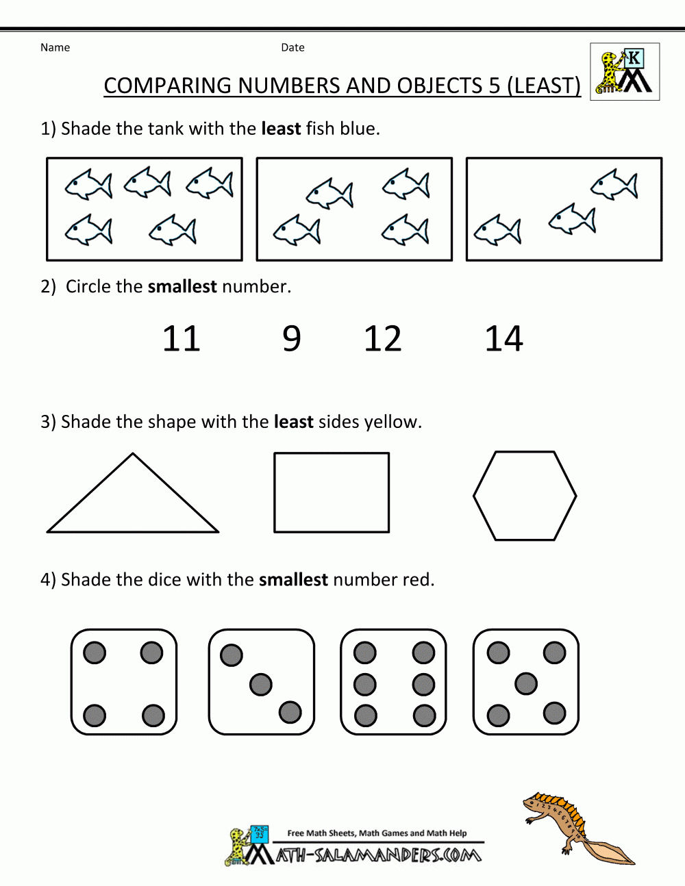 pre kindergarten math worksheets