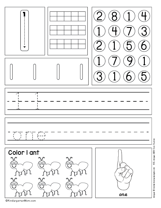 Kindergarten Number Worksheets Kindergarten Mom Worksheets Library