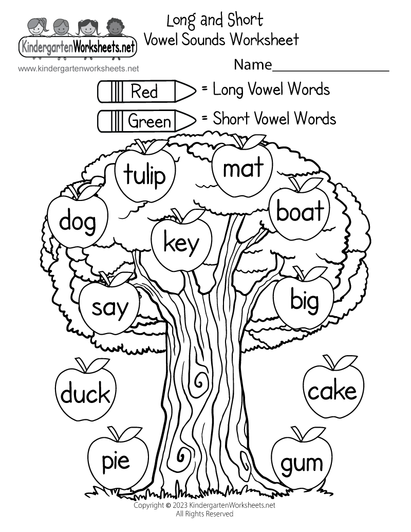 phonics worksheets for kindergarten