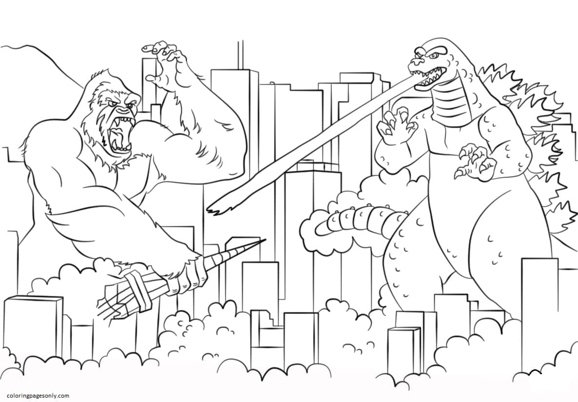 Godzilla Coloring Page
