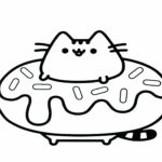 Kitty Donut Coloring Pages Free Printable Coloring Pages