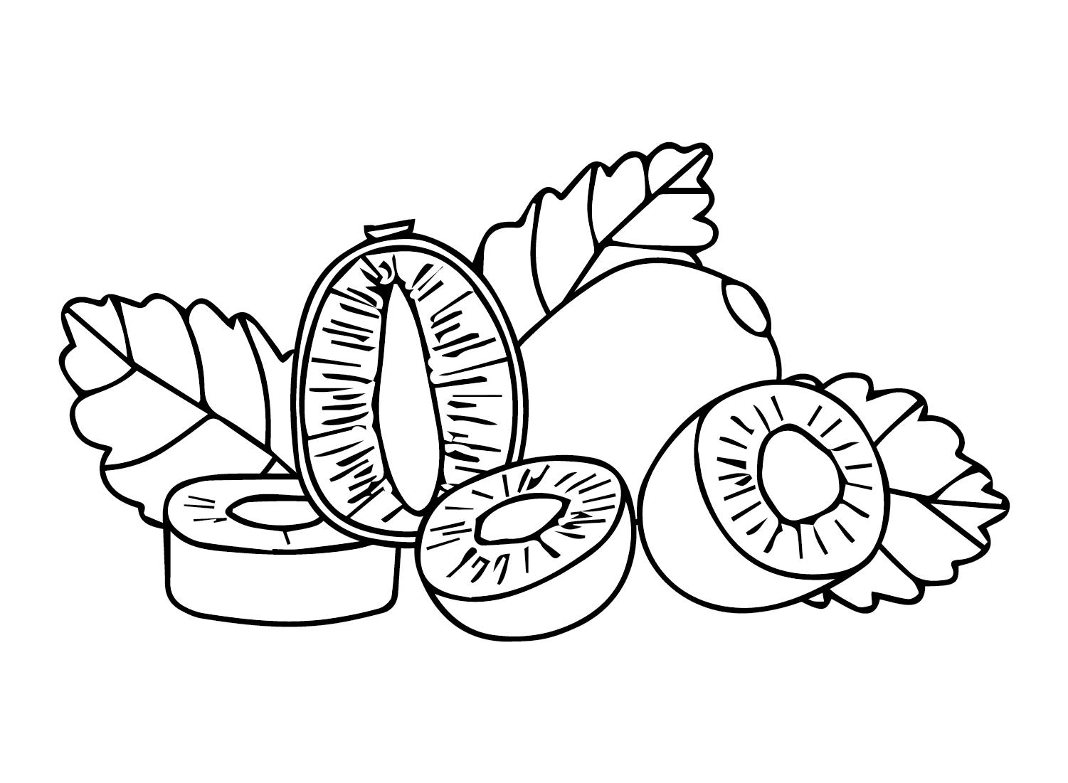 Kiwi Fruit Printable Coloring Page Free Printable Coloring Pages