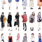 Korean Fashion Clipart nsan izimi Sticker Tasar m kartma