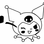 Kuromi Cupid Coloring Page Free Printable Coloring Pages