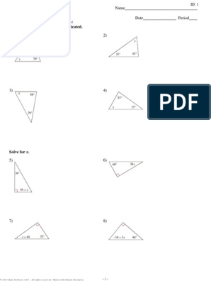 Kutatriangle Sum Theorem PDF Worksheets Library