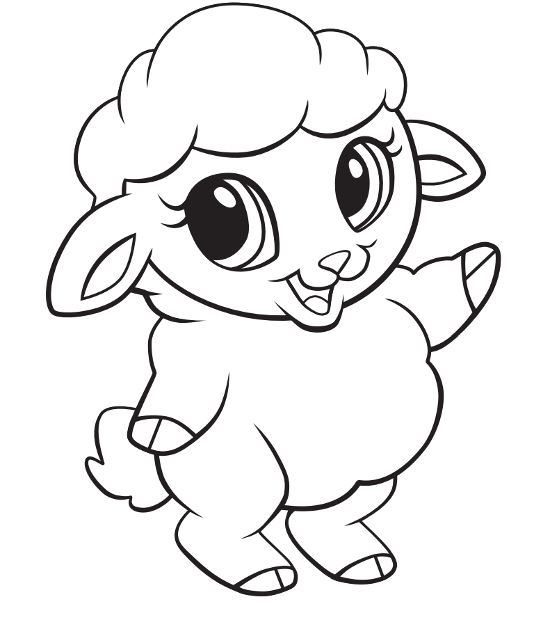 Lamb Coloring Page Printable