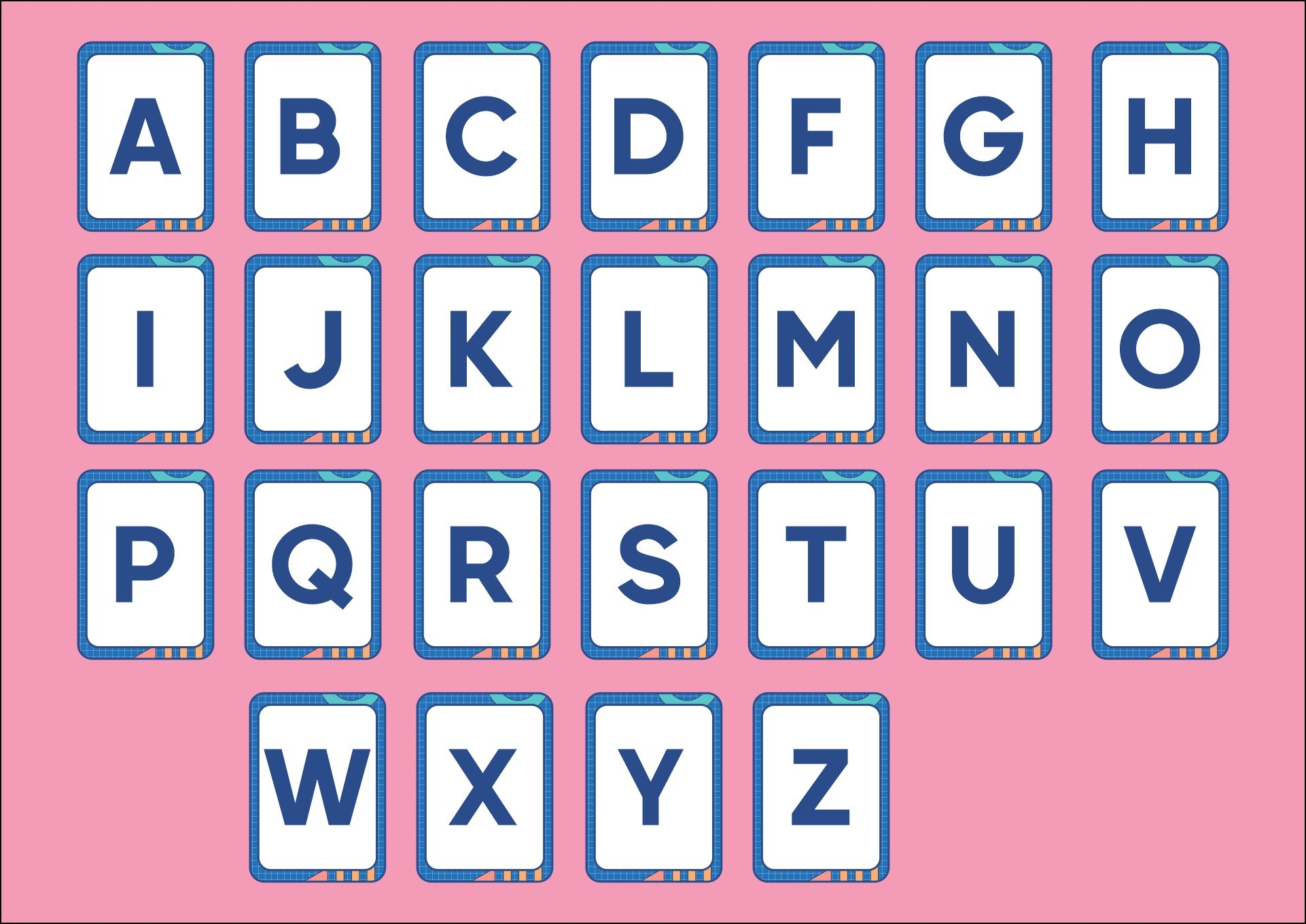 Large ABC Flash Cards 10 Free PDF Printables Printablee