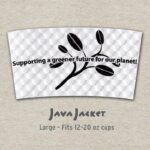 Large Bean Tree Print White Java Jacket Java Jacket Inc