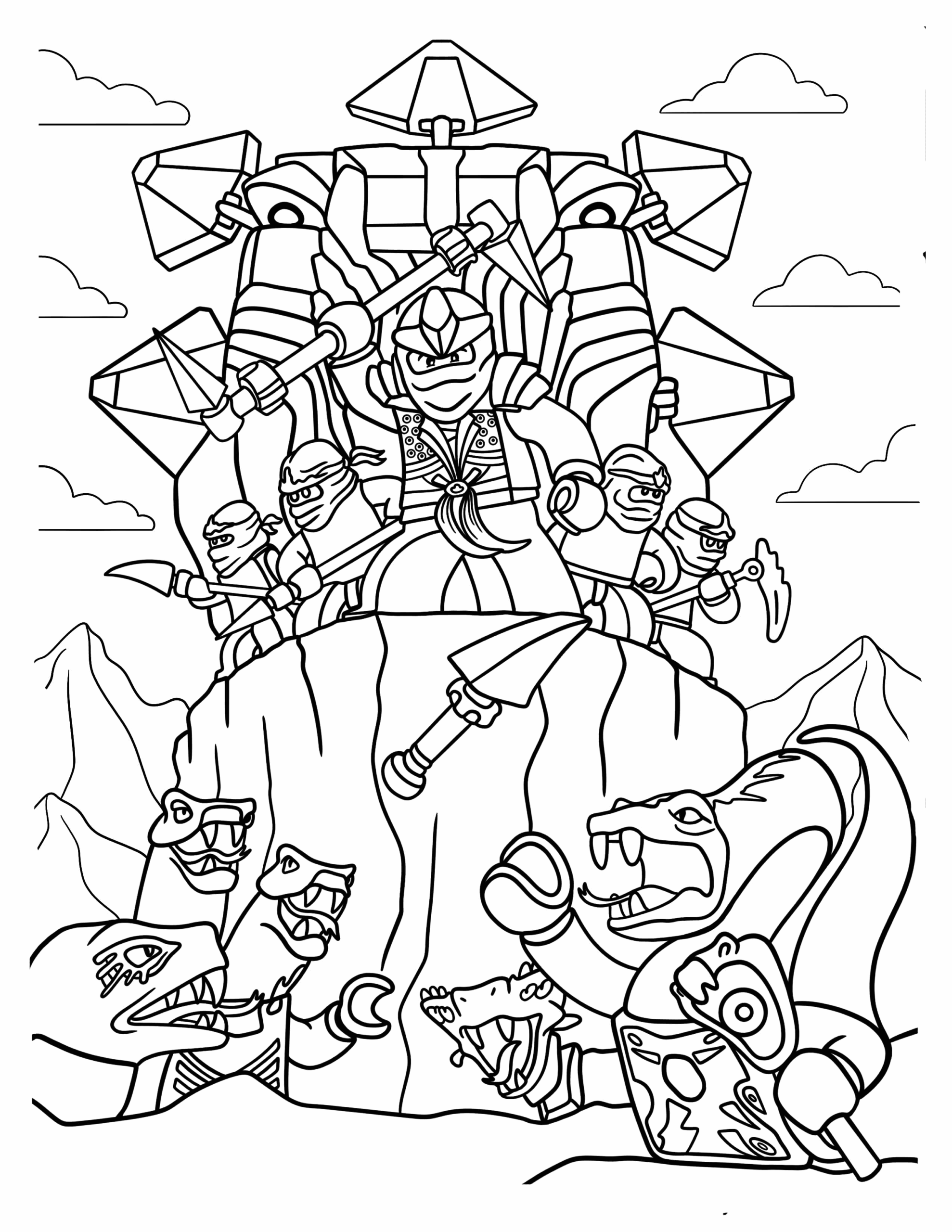 Lego Ninjago Coloring Pages Free Printable Coloring Pages