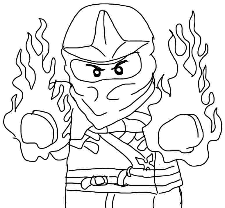 Lego Ninjago Coloring Pages Kai Coloring Home