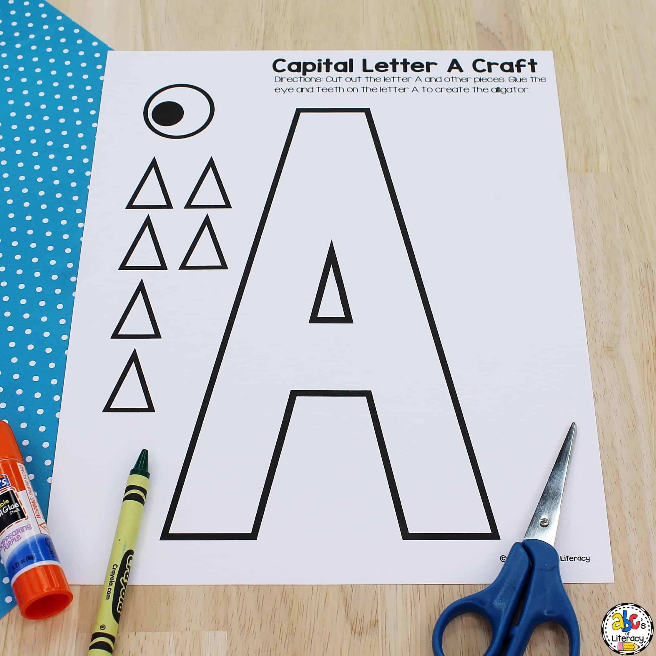 Letter A Alligator Craft Printable Template Free Printable