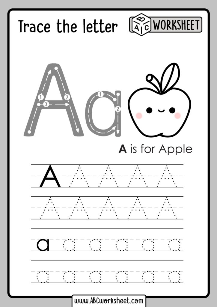 Letter A Tracing Worksheet Letter Tracing Worksheets