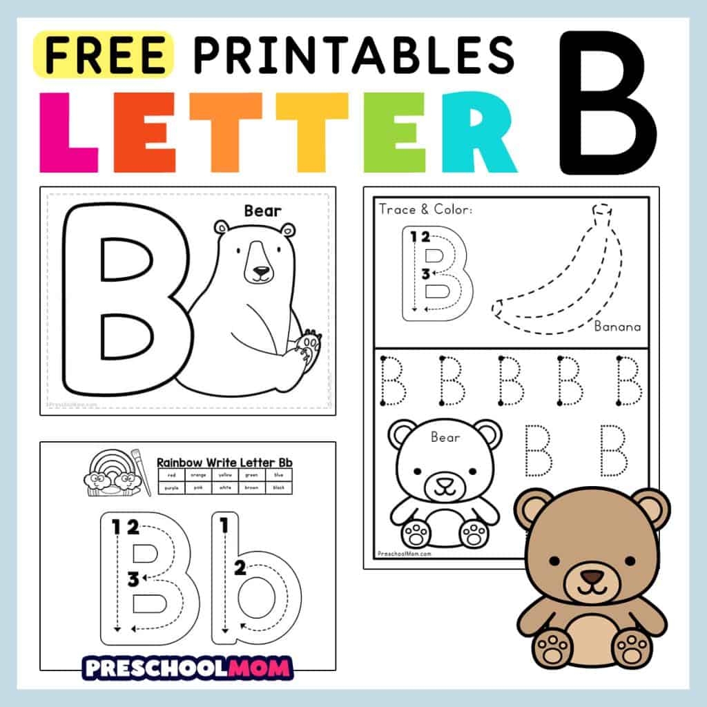 b worksheet preschool