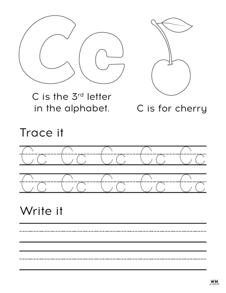 Letter C Worksheets 50 FREE Printables Printabulls Worksheets Library