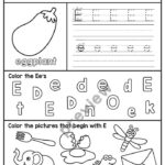 Letter E Worksheet Infoupdate