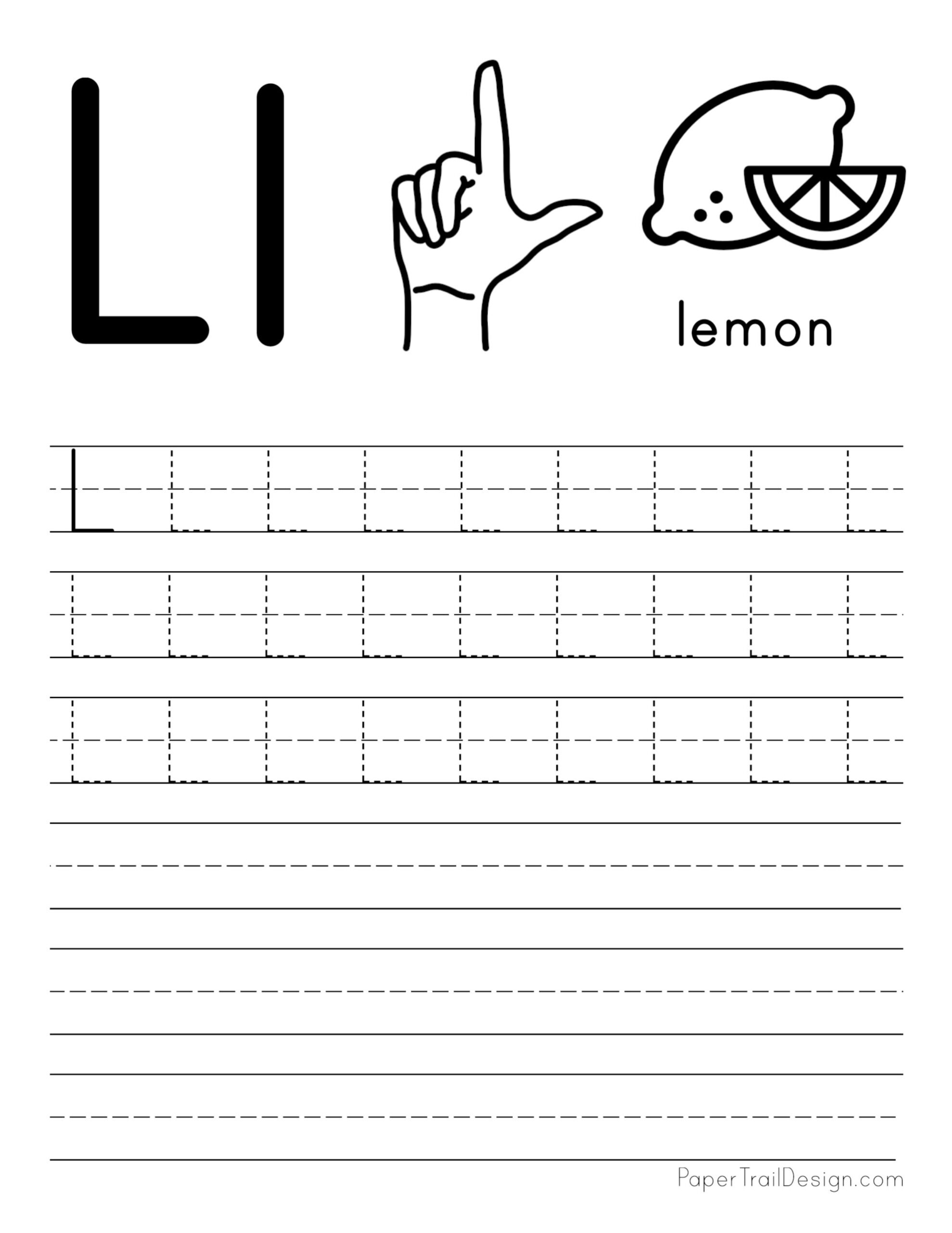 Letter L Worksheet