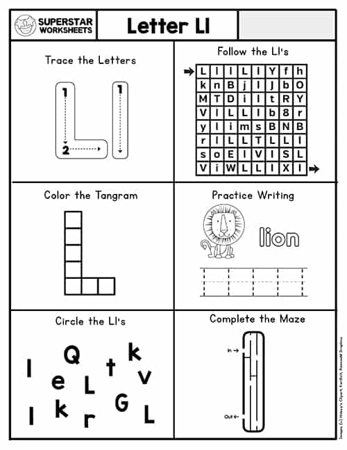 Letter L Worksheet Superstar Worksheets Worksheets Library