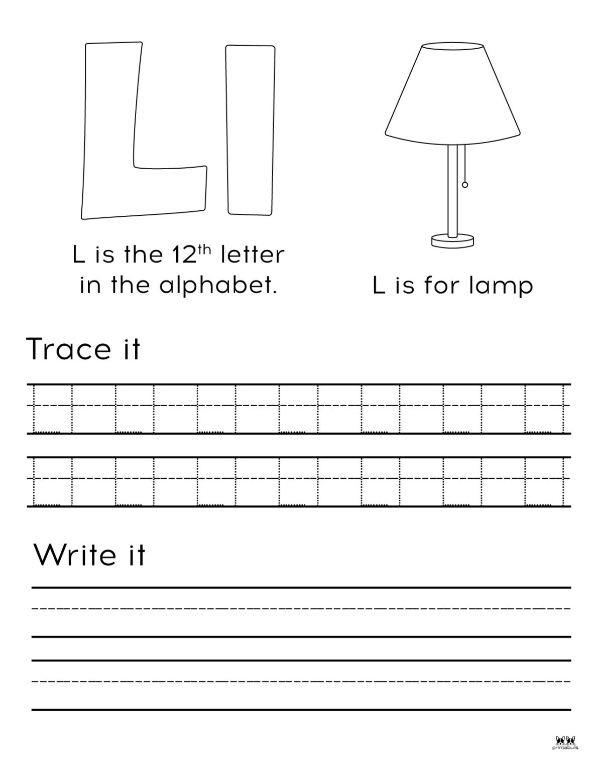 letter l worksheets