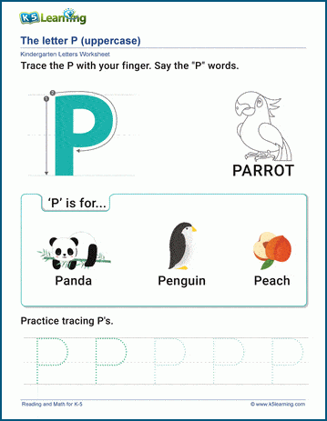 letter p worksheets