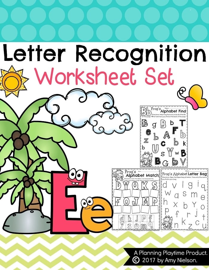 Letter Recognition Worksheets Planning Playtime