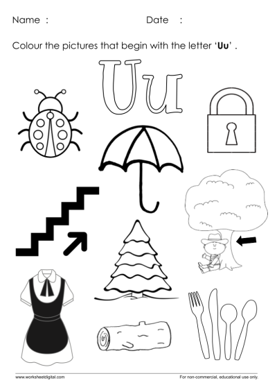 Letter U Worksheets 50 FREE Printables Printabulls Worksheets Library