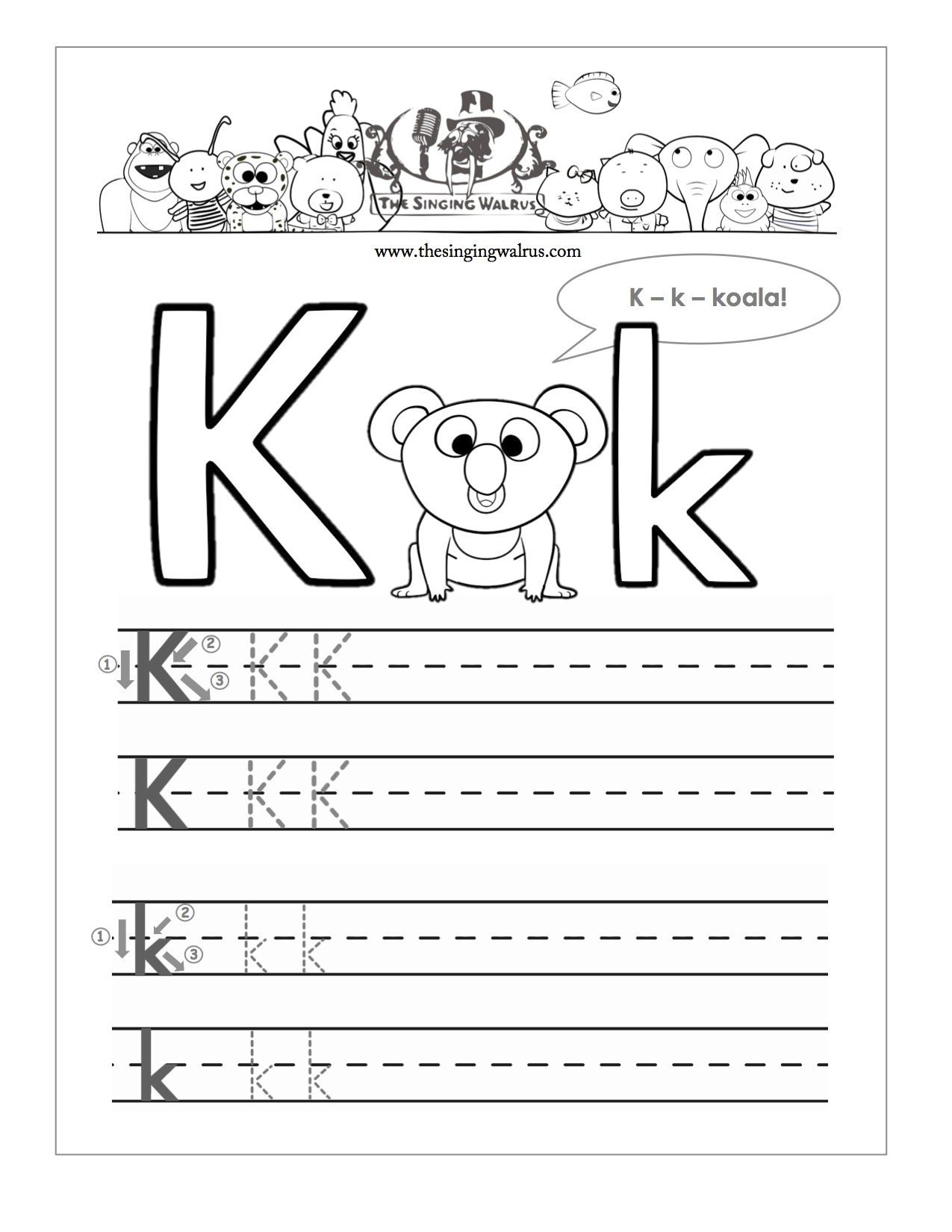kindergarten letter worksheets