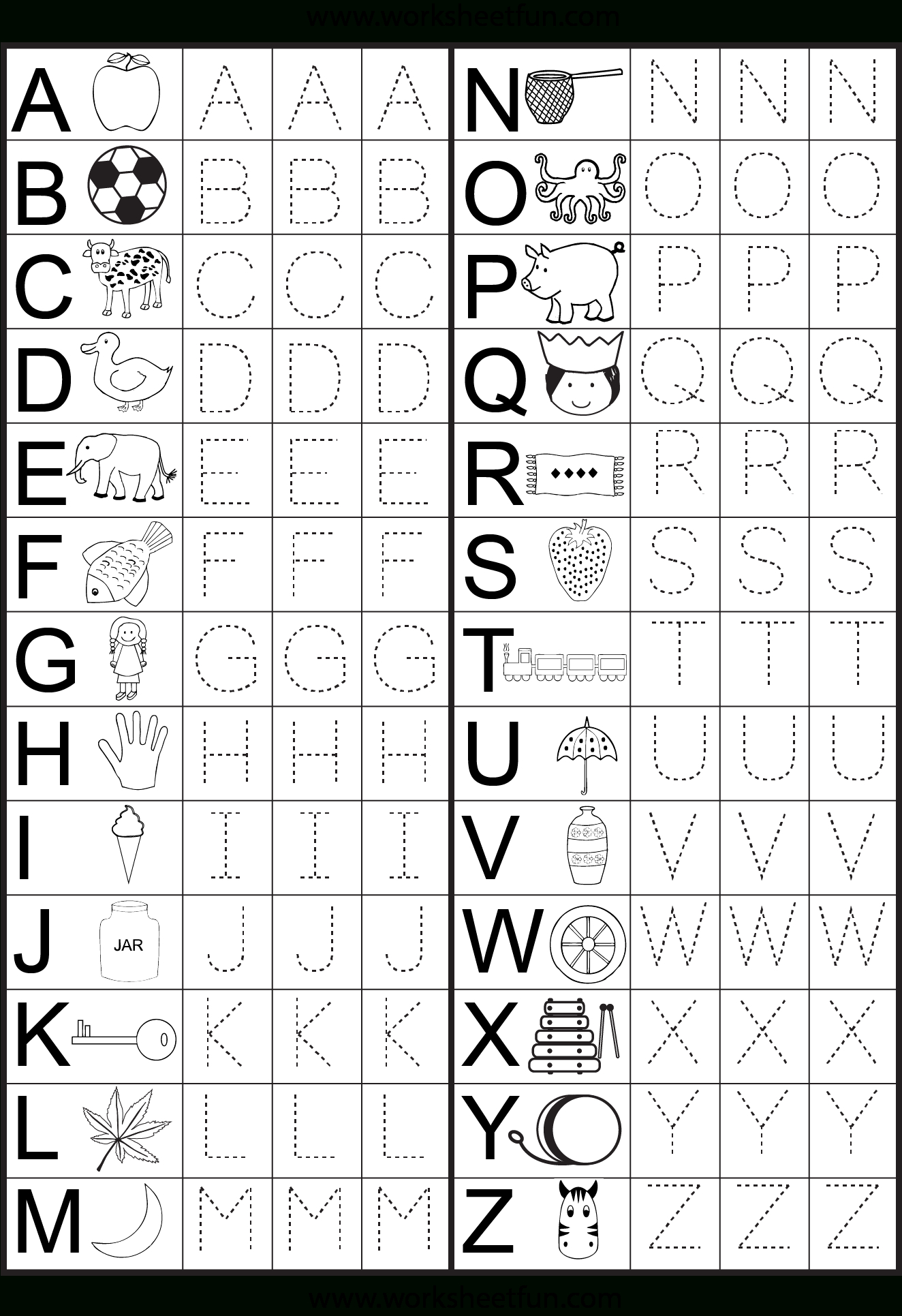 letter worksheets for preschool