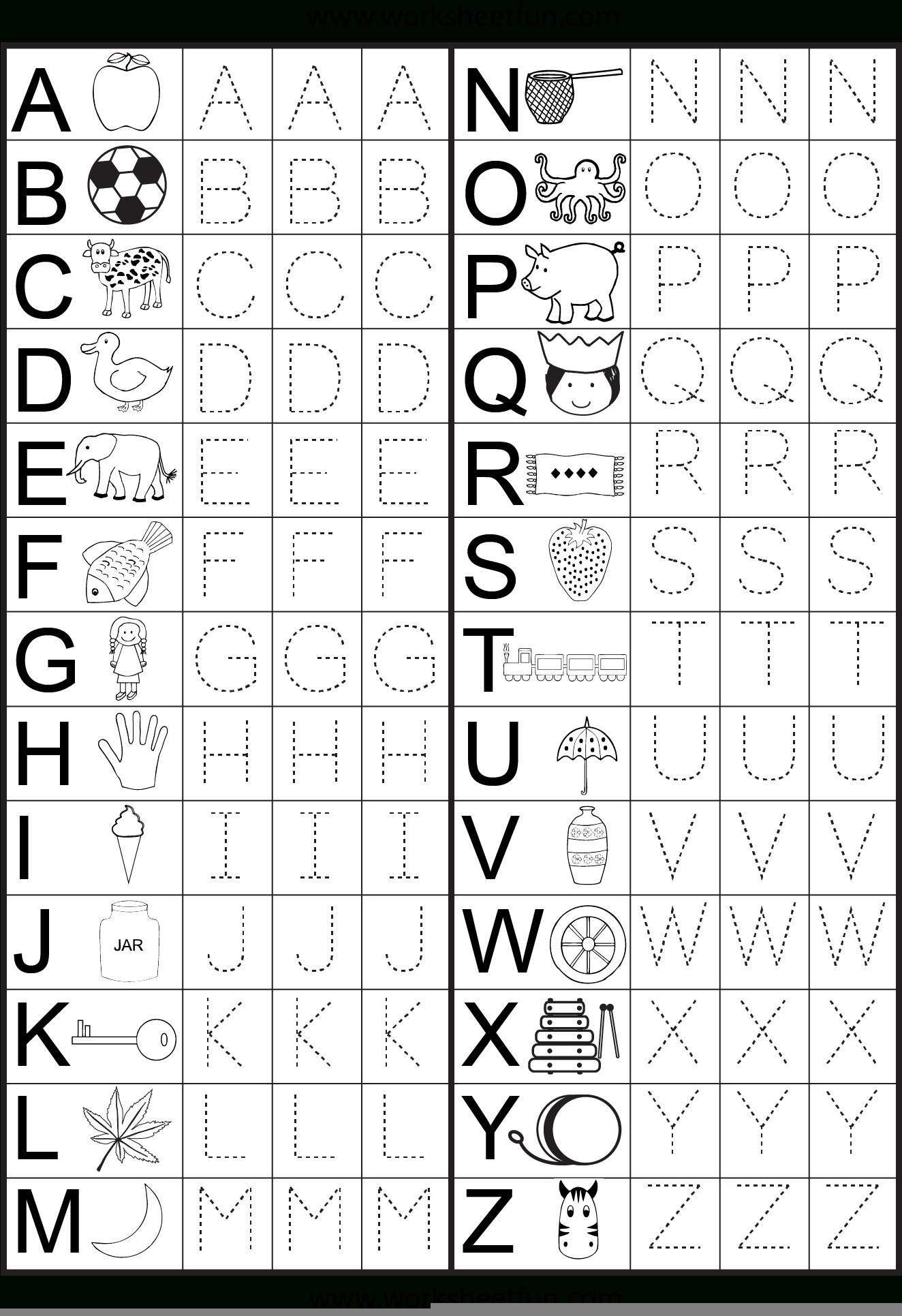 letter a worksheets for preschool