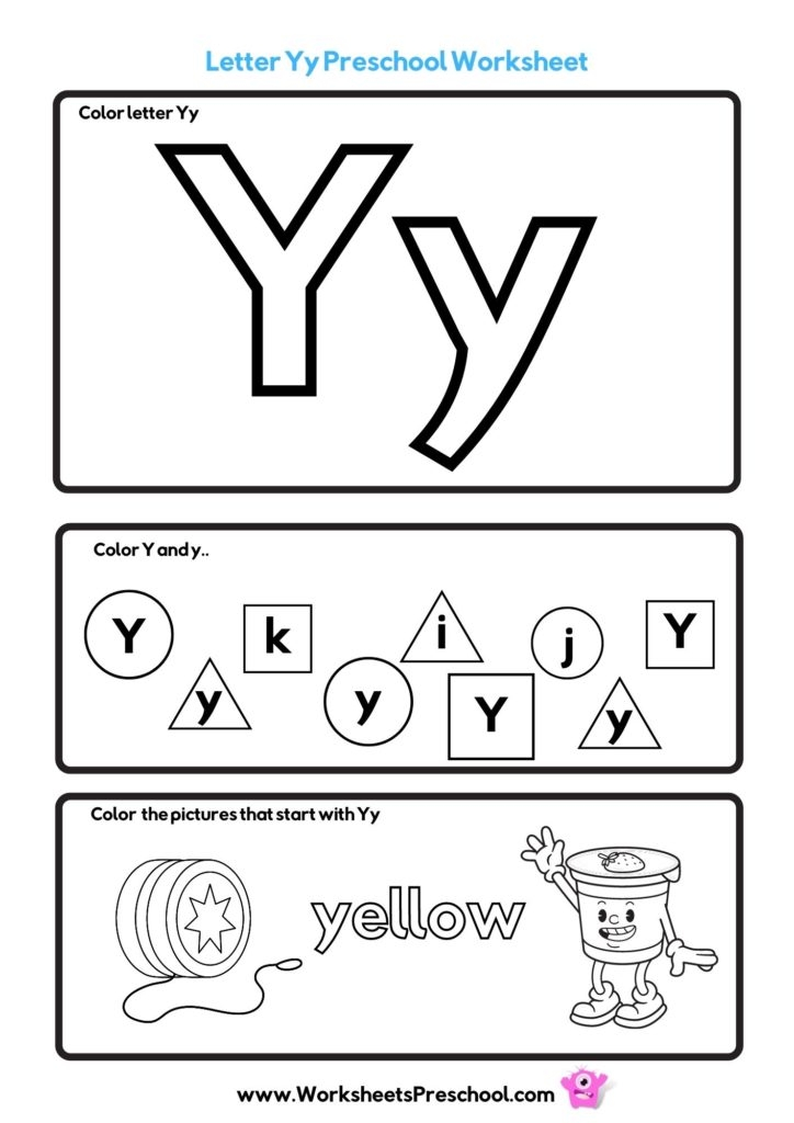 Letter Y Worksheets 4 Free PDF Printables