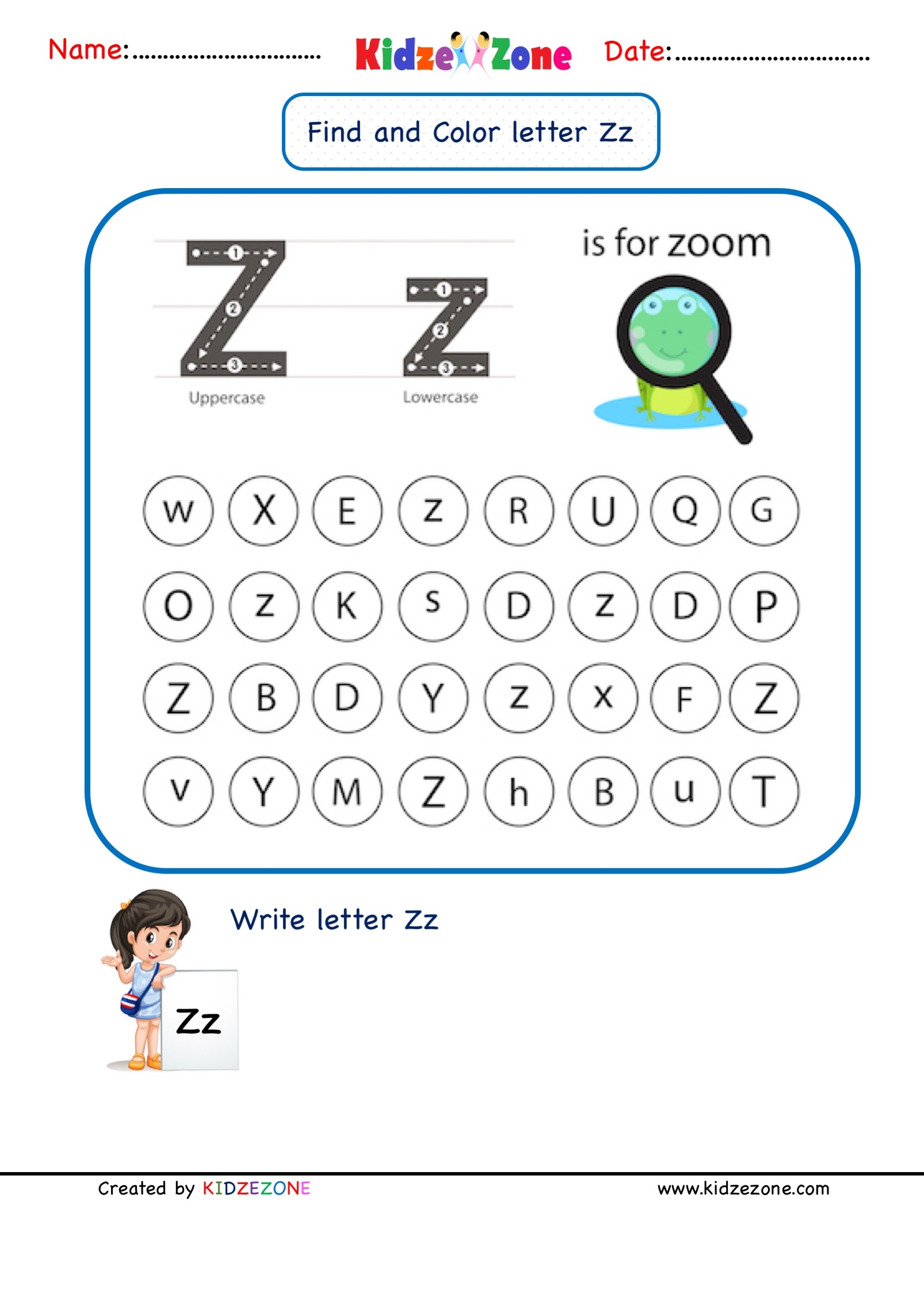 Letter Z Printables Worksheets Library