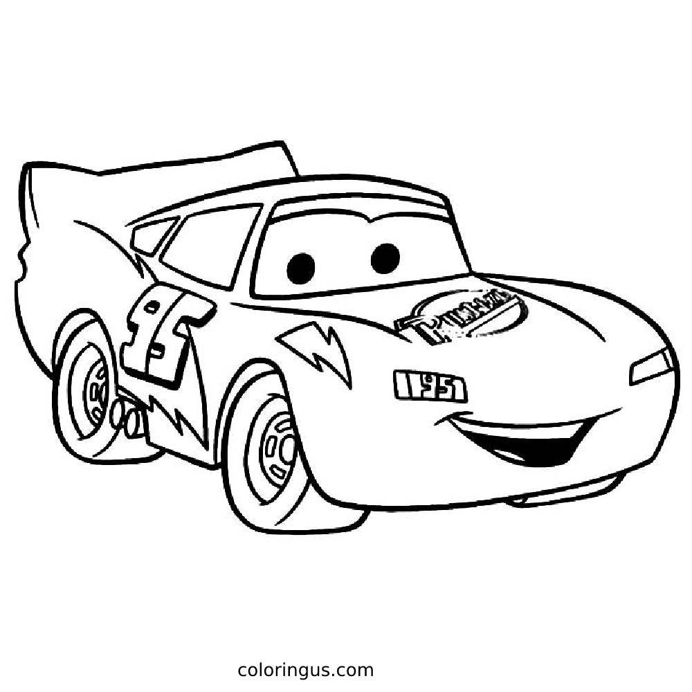 Lightning Mcqueen Coloring Pages Free Printable PDF 