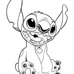Lilo And Stitch Coloring Page To Print For Children Lilo And Stitch