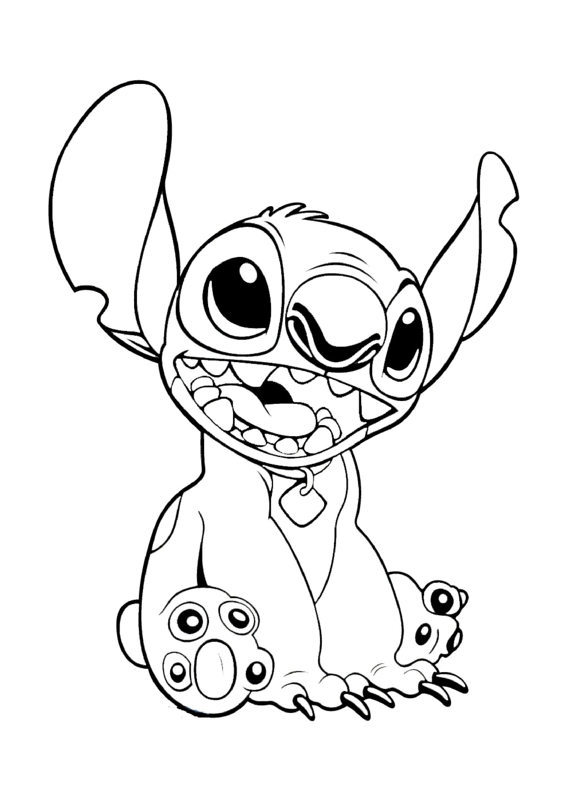 Lilo And Stitch Coloring Page To Print For Children Lilo And Stitch 