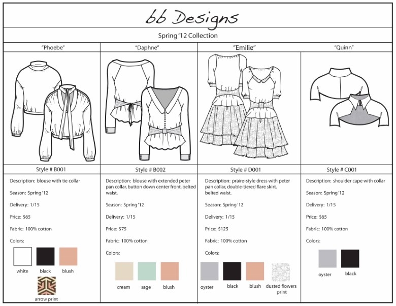 fashion order sheet