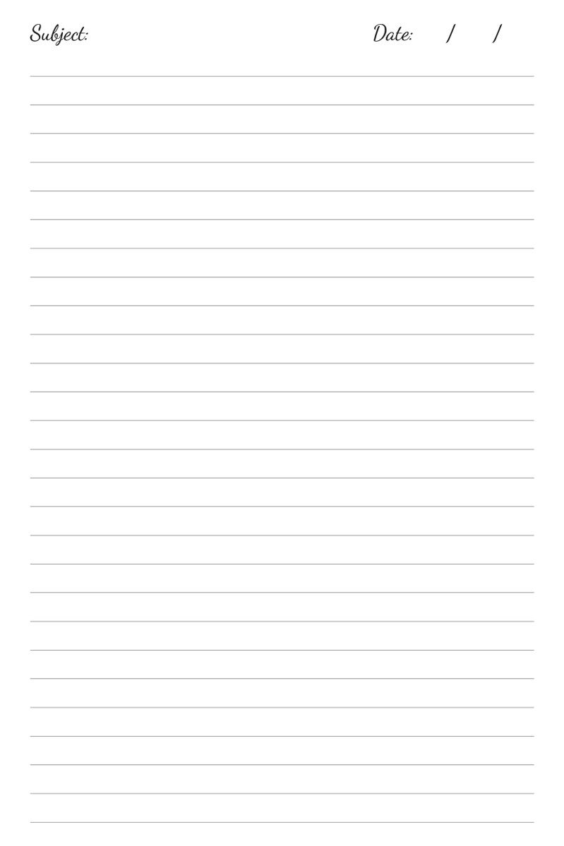 Lined Journal PDF 120 Pages Free Digital Planners