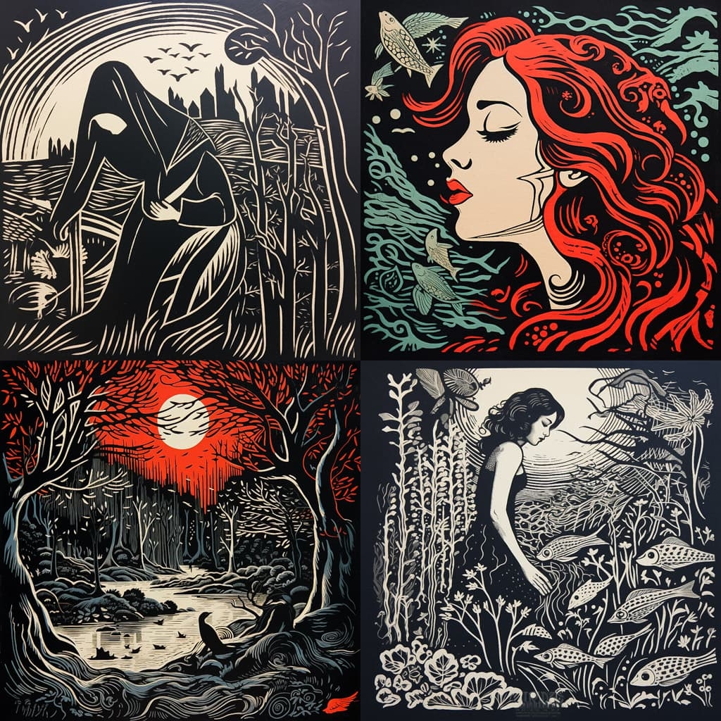 Linocut Print AI Art Style Explore The Bold Techniques And Textures 