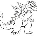 Little Godzilla Coloring Page Free Printable Coloring Pages For Kids