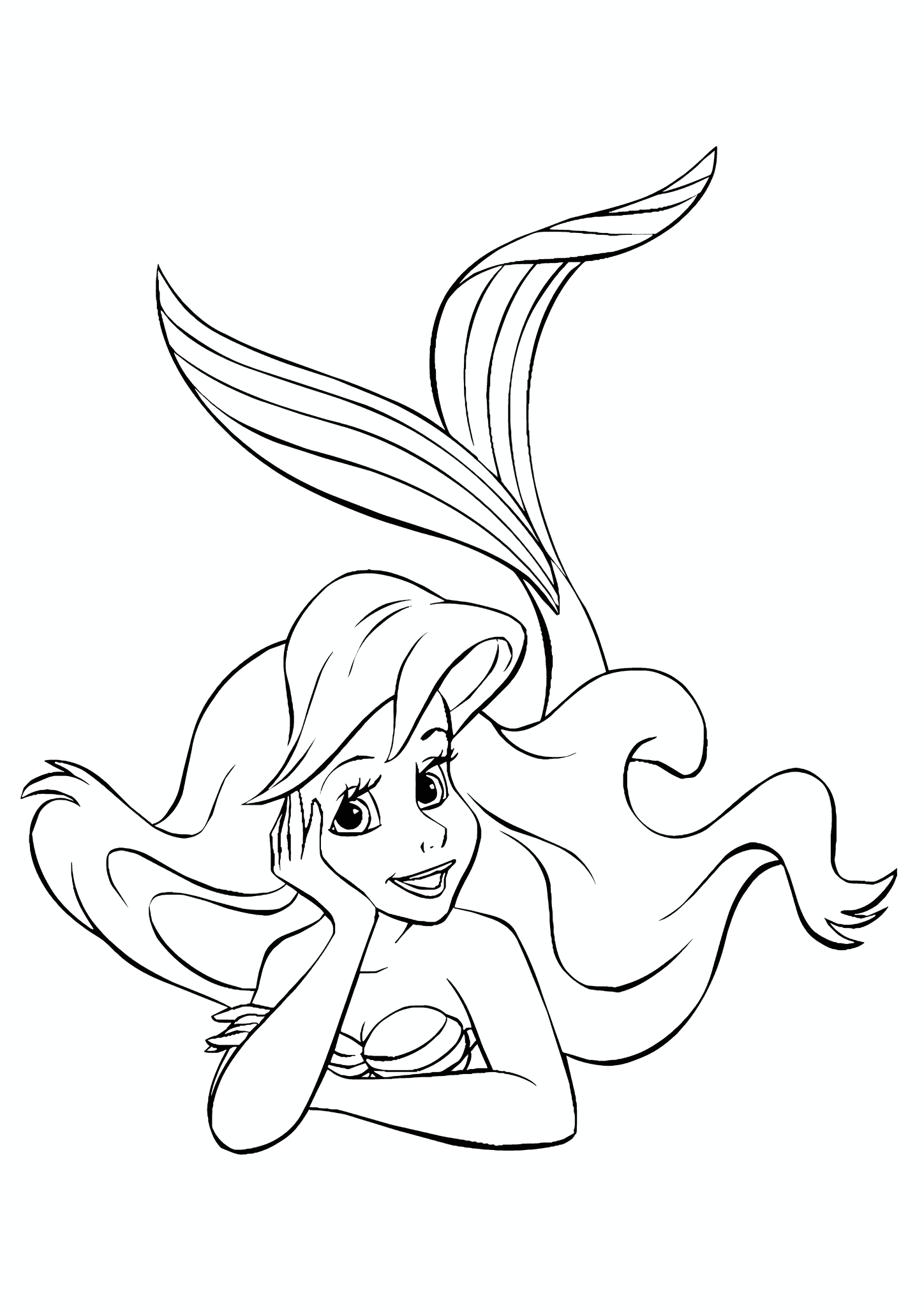 Ariel Mermaid Coloring Pages