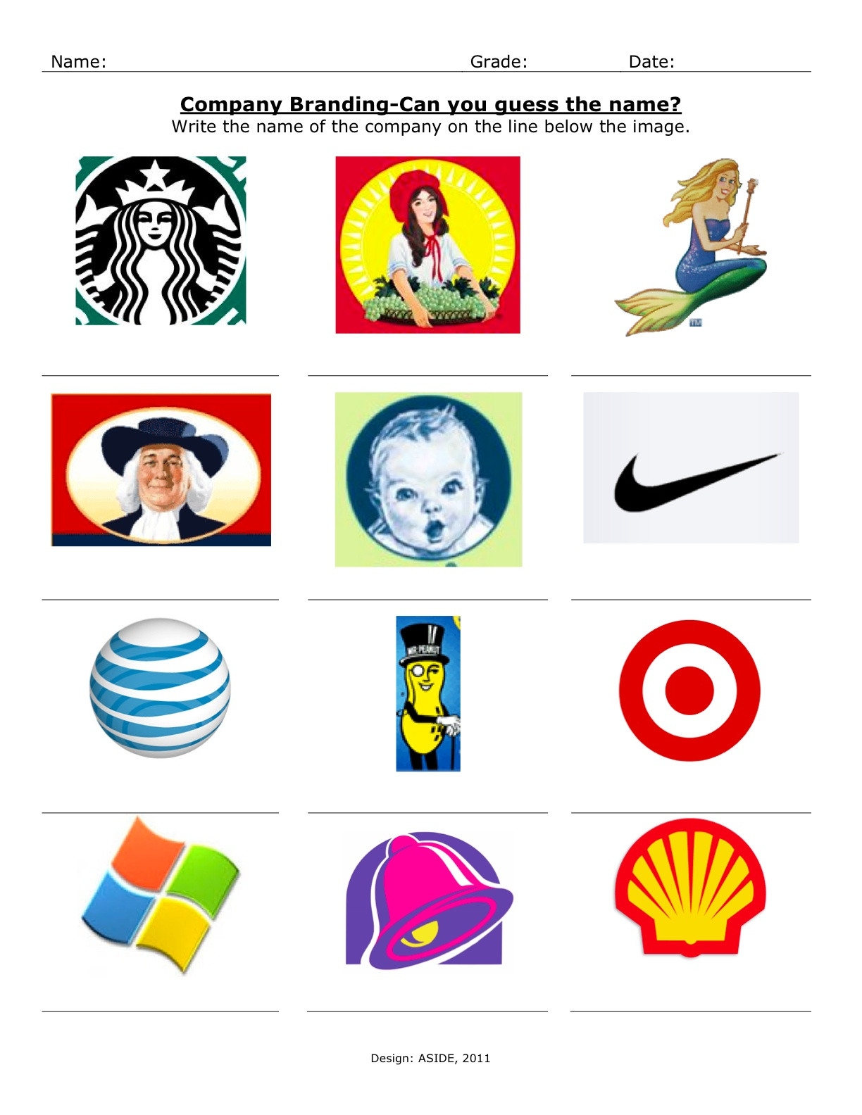 Logo Printable Quiz