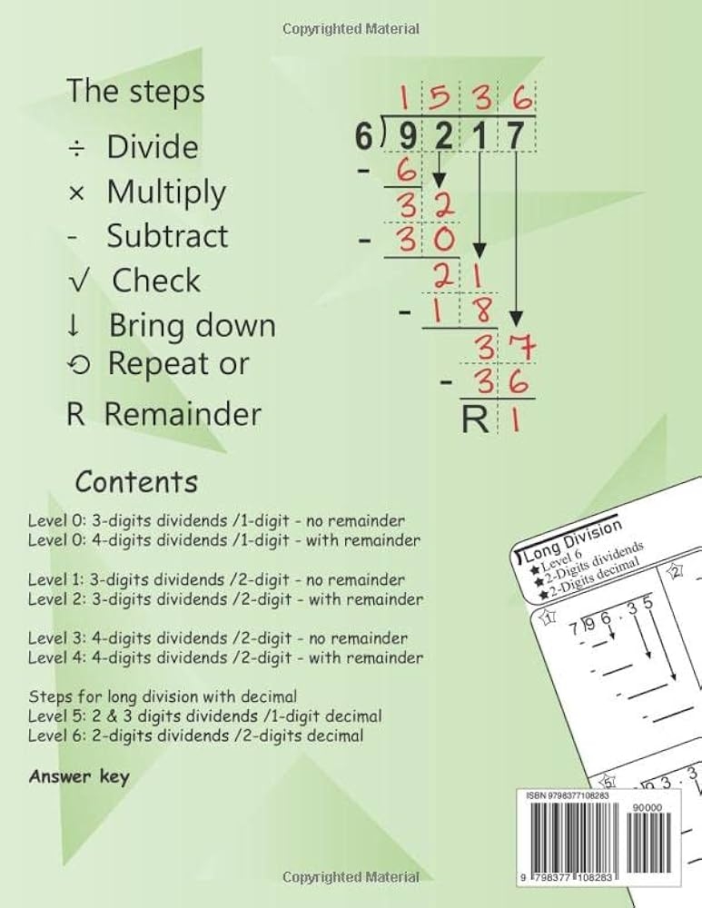 Long Division With Decimals And Remainders Grade 5 100 Scaffolded 