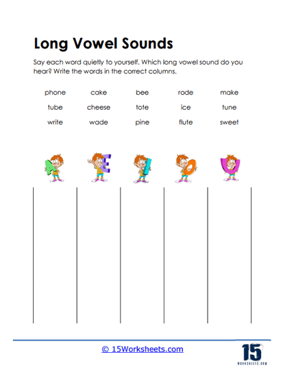 Long Vowel Sounds Worksheets 15 Worksheets