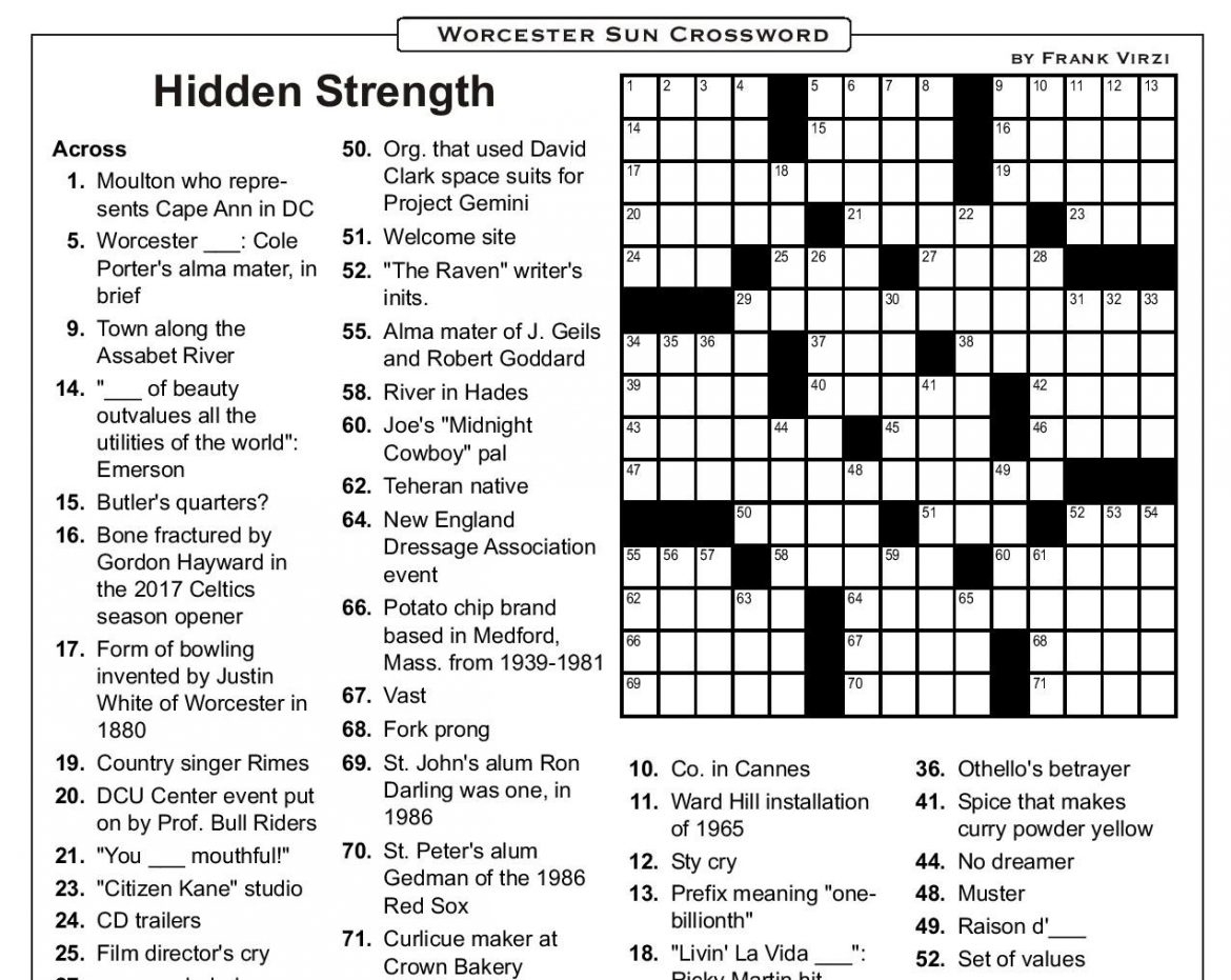 la times free printable crossword puzzles